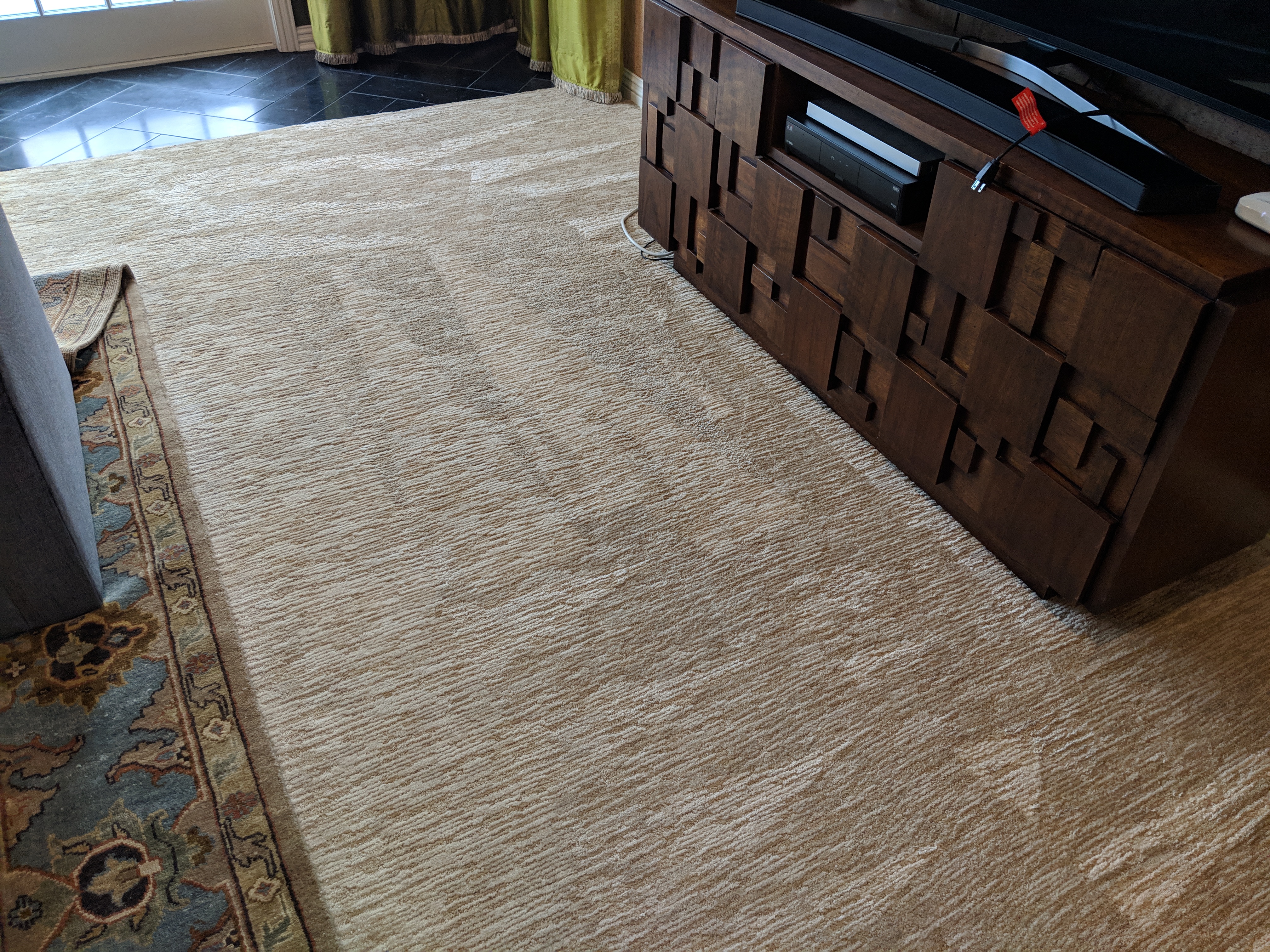 Pathway after browning removed, clean and restored